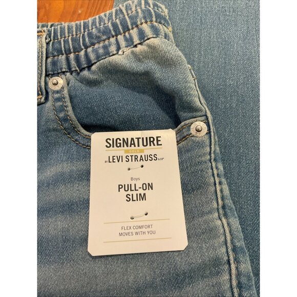 Levi Strauss Signature Boys Pull-on Slim Jeans 8 Regular - Picture 5 of 6